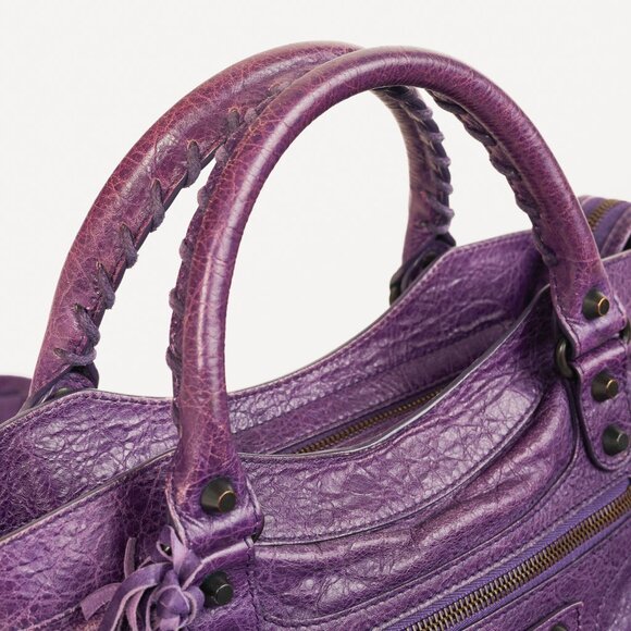 Balenciaga 2012 City Agneau Classic Hardware First Raisin Purple Leather Bag - Picture 10 of 16